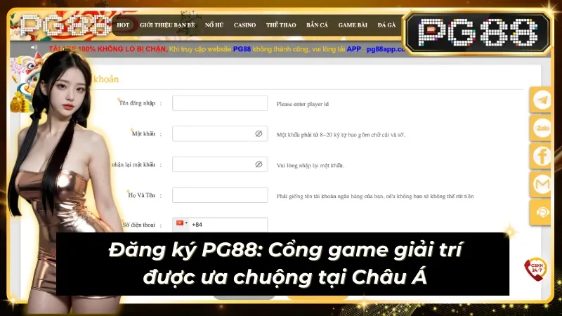 Đăng ký PG88 – Chạm ngưỡng đỉnh cao giải trí cùng PG88