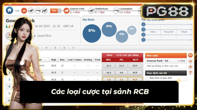 Phân loại cược có mặt tại sảnh Sub-Animal-RCB